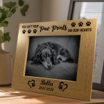 DOG MEMORIAL GIFTS Sympathy Gifts for Loss of Dog Paw Prints 7x5