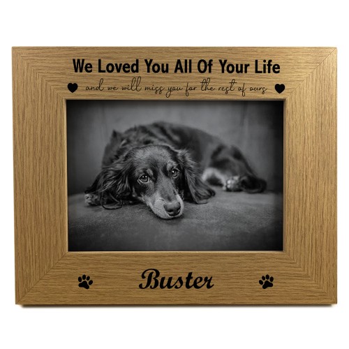 Pet Memorial Picture Frame 7x5 Pet Loss Memorial Gift For Dog