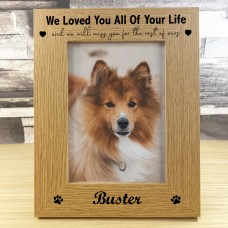 DOG MEMORIAL PHOTO FRAME 7X5 Personalised Memorial Gift For Dog 