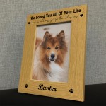 DOG MEMORIAL PHOTO FRAME 7X5 Personalised Memorial Gift For Dog 