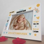 Baby Gift Photo Frame Personalised Gift For Baby Boy New Baby