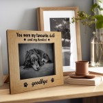 Memorial Photo Frame For Dog Puppy Pet 7x5 Wooden Picture Frame