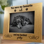 Keepsake Memorial Photo Frame For Dog Puppy Pet Hardest Goodbye