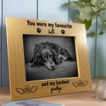 Keepsake Memorial Photo Frame For Dog Puppy Pet Hardest Goodbye