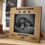 Keepsake Memorial Photo Frame For Dog Puppy Pet Hardest Goodbye