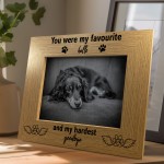 Keepsake Memorial Photo Frame For Dog Puppy Pet Hardest Goodbye