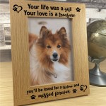 Dog Puppy Memorial Photo Frame Your Life Was A Gift Dog Pet Loss
