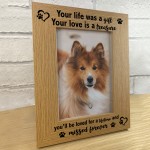 Dog Puppy Memorial Photo Frame Your Life Was A Gift Dog Pet Loss