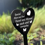 Mum and Dad Memorial Grave Stake, Graveside Memorial Decorations