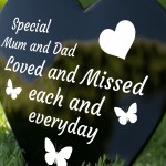 Mum and Dad Memorial Grave Stake, Graveside Memorial Decorations