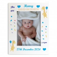 Nursery Picture Frame For Baby Boy Personalised 7x5 Frame