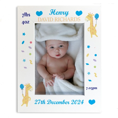 Nursery Picture Frame For Baby Boy Personalised 7x5 Frame
