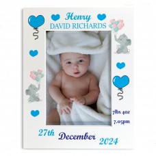Personalised Photo Frame Of Baby With Birth Details 7x5 Frame