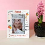 Photo Frame For Baby Boy Girl Birth Details Personalised Gift