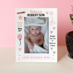 Nursery Picture Frame For Baby Girl Photo Frame Personalised