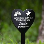 Personalised Tortoise Memorial Plaque Grave Stake Custom Name 