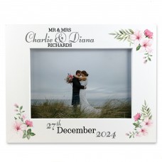 Mr And Mrs Wood Picture Frame Personalised Couple Gift Wedding