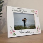 Mr And Mrs Wood Picture Frame Personalised Couple Gift Wedding