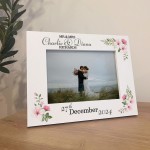 Mr And Mrs Wood Picture Frame Personalised Couple Gift Wedding