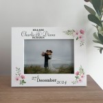 Mr And Mrs Wood Picture Frame Personalised Couple Gift Wedding