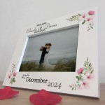Mr And Mrs Wood Picture Frame Personalised Couple Gift Wedding