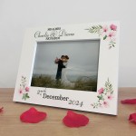 Mr And Mrs Wood Picture Frame Personalised Couple Gift Wedding