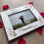 Mr And Mrs Wood Picture Frame Personalised Couple Gift Wedding