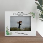Mr & Mrs Gift Wedding Photo Frame Gift Floral Personalised
