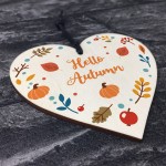 HELLO AUTUMN Sign Autumn Sign Novelty Autumn Accessories Heart