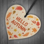 Autumn Sign Hello Autumn Sign Novelty Autumn Accessories Heart