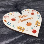 Autumn Sign Novelty Hello Autumn Sign Autumn Accessories Heart