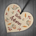 Novelty Autumn Hanging Sign Hello Autumn Sign Autumn Accessories