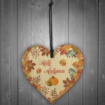 Autumn Hanging Sign Hello Autumn Sign Autumn Accessories Heart