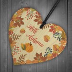 Autumn Hanging Sign Hello Autumn Sign Autumn Accessories Heart