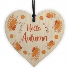 Wooden Autumn Sign Hello Autumn Sign Hello Autumn Gifts Heart