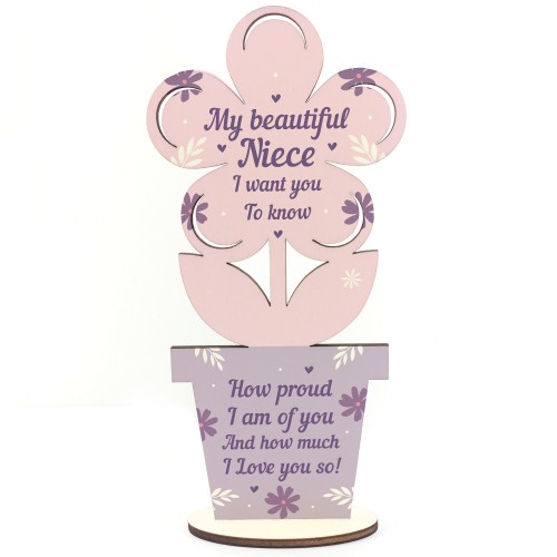 Birthday Christmas Gifts For Niece Wooden Flower Niece Gifts