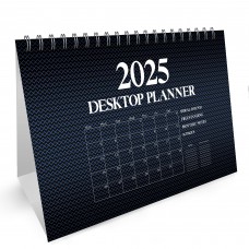 2025 Calendar Month to View Free Standing Flip Desktop Planner
