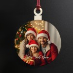 Personalised Christmas Tree Decoration with Photo Family Bauble