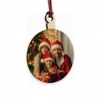 Personalised Christmas Tree Decoration with Photo Family Bauble