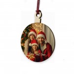 Personalised Christmas Tree Decoration with Photo Family Bauble