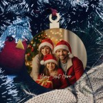 Personalised Christmas Tree Decoration with Photo Family Bauble