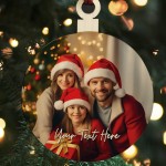 Personalised Christmas Tree Decoration with Photo Family Bauble