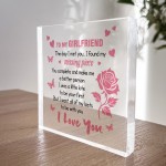 To My Girlfriend Gift For Birthday Christmas Freestanding Block