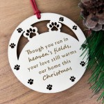 Memorial Christmas Bauble For Pet Dog Engraved Memorial Decor Memorial Christmas Bauble For Pet Dog Engraved Memorial Decor