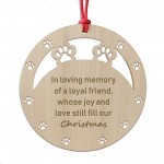 Pet Memorial In Loving Memory Christmas Tree Bauble Decorations