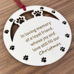 Pet Memorial In Loving Memory Christmas Tree Bauble Decorations