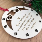 Dog Memorial Bauble Wooden Engraved Tree Decorations For Pets