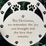 Dog Memorial Bauble Wooden Engraved Tree Decorations For Pets