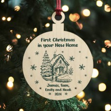 First Christmas in Your New Home Bauble Personalised Ornament
