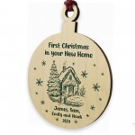 First Christmas in Your New Home Bauble Personalised Ornament